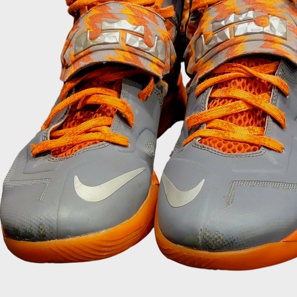 Nike Lebron Zoom Soldier 7 gray and orange size 11 - Picture 5 of 12